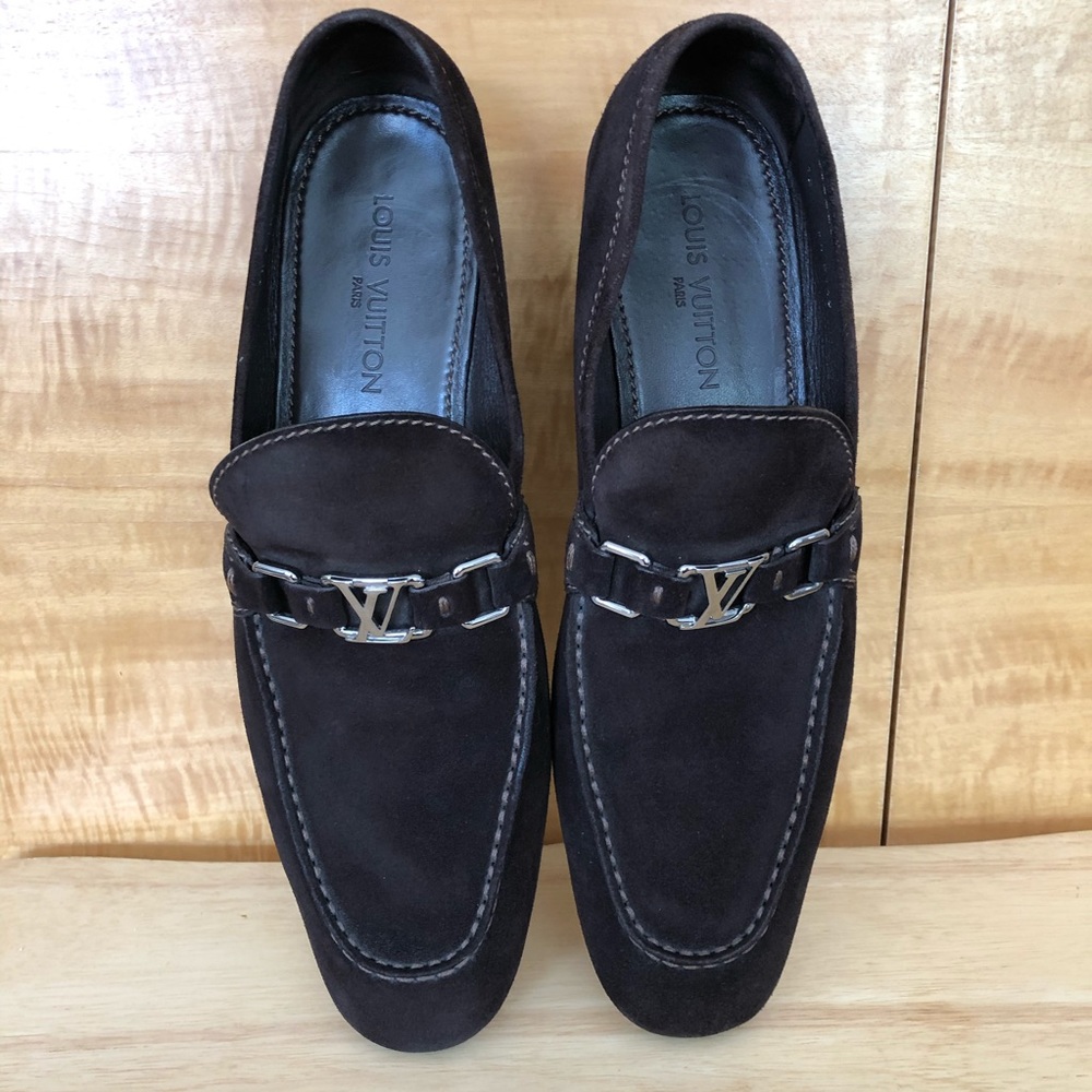 Louis Vuitton suede loafers